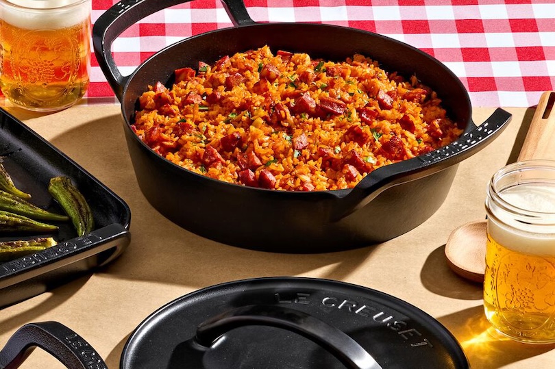 Red Rice with Sausage and Bacon